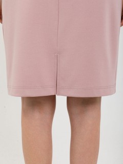 Платье трикотажное розовое с брошкой Priz(фото5)