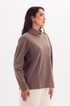 Джемпер светло-коричневый трикотажный Braslava(фото5)