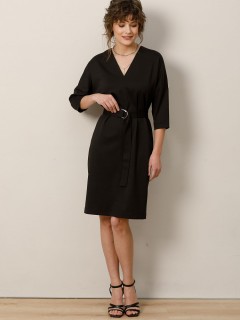 Платье чёрное с поясом Priz(фото2)