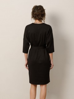 Платье чёрное с поясом Priz(фото5)