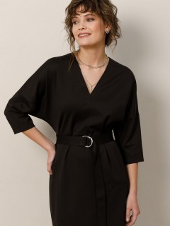 Платье чёрное с поясом Priz(фото3)