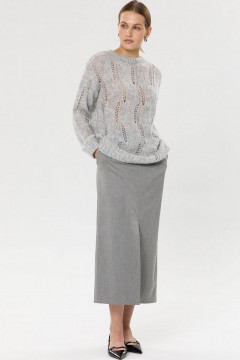 Юбка светло-серая с карманами Priz