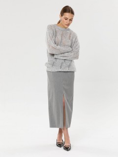 Юбка светло-серая с карманами Priz(фото2)