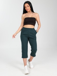 Бриджи трикотажные в тёмно-зелёном цвете Iv-capriz(фото4)