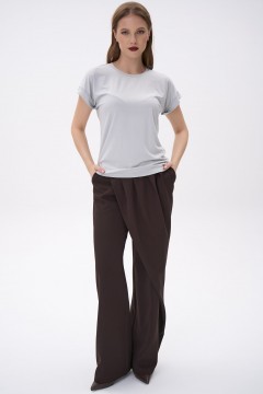 Футболка серая из плотного хлопка Elza(фото2)