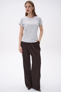 Футболка серая из плотного хлопка Elza(фото4)