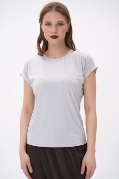 Футболка серая из плотного хлопка Elza(фото6)