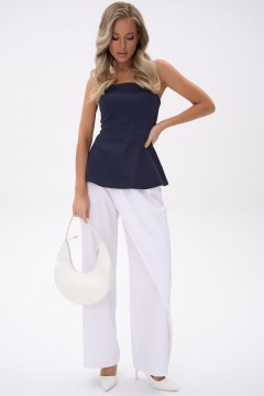 Топ-бандо без бретелей синий Elza(фото4)