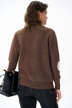 Свитшот тёплый шоколадного цвета с принтом Elza(фото6)