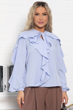 Блузка голубая с воланами LT collection