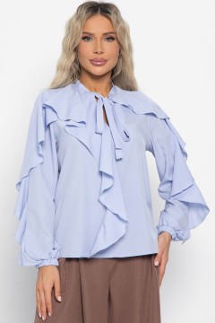 Блузка голубая с воланами LT collection(фото3)