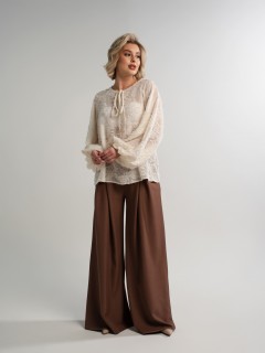 Брюки-палаццо классические в коричневом цвете LT collection(фото2)