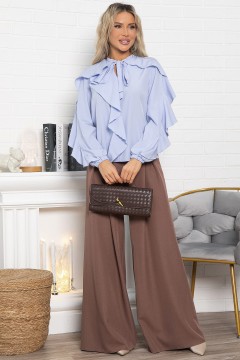 Брюки-палаццо классические в коричневом цвете LT collection