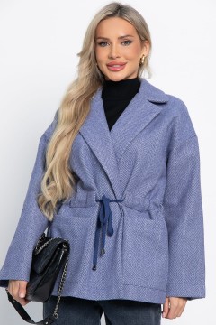 Пальто-пиджак синего цвета LT collection