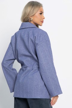 Пальто-пиджак синего цвета LT collection(фото4)
