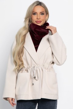 Пальто-пиджак бежевого цвета LT collection