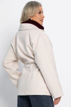 Пальто-пиджак бежевого цвета LT collection(фото7)