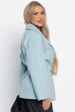 Пальто-пиджак голубого цвета LT collection(фото7)