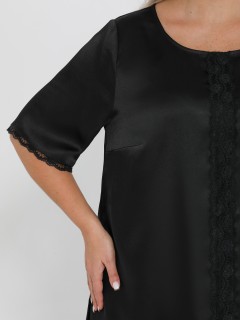 Блузка чёрная с кружевом Dora(фото5)