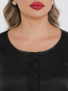 Блузка чёрная с кружевом Dora(фото3)