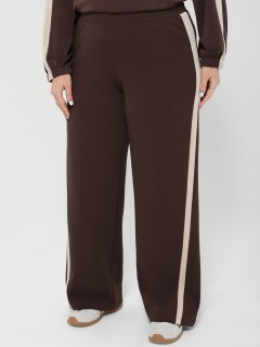 Брюки коричневые с лампасами Dora(фото4)