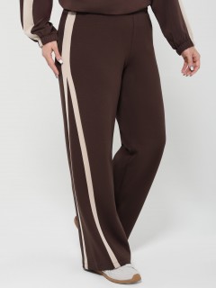 Брюки коричневые с лампасами Dora(фото3)