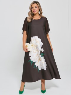 Платье атласное летящего силуэта Dora(фото4)