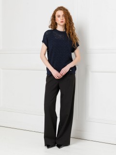 Блуза вязаная тёмно-синего цвета Priz(фото2)