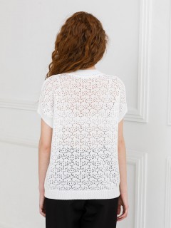 Блуза вязаная белого цвета Priz(фото5)