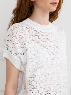 Блуза вязаная белого цвета Priz(фото4)