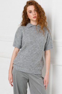 Блуза вязаная тёмно-серая Priz