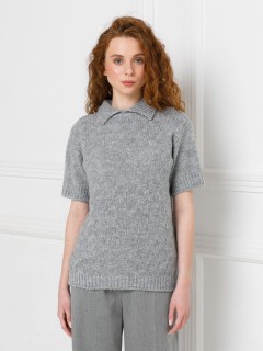 Блуза вязаная тёмно-серая Priz(фото3)