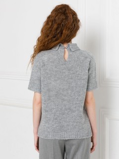 Блуза вязаная тёмно-серая Priz(фото7)