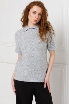 Блуза вязаная светло-серая Priz