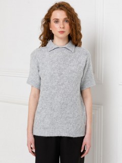 Блуза вязаная светло-серая Priz(фото4)