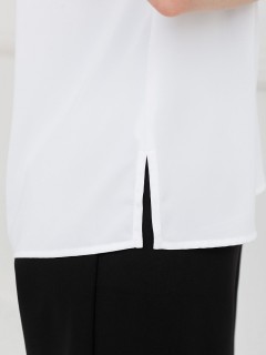 Блузка со спущенным плечом в белом цвете Priz(фото6)