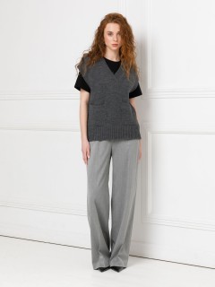 Жилет вязаный тёмно-серый Priz(фото2)