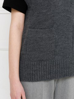 Жилет вязаный тёмно-серый Priz(фото7)