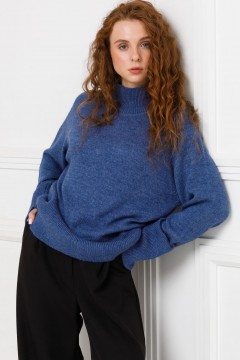 Свитер вязаный синего цвета Priz