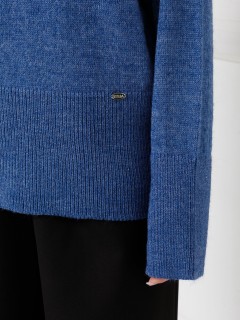 Свитер вязаный синего цвета Priz(фото5)