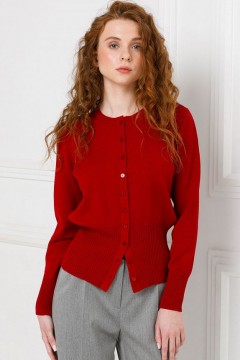 Кардиган на пуговицах в гранатовом цвете Priz