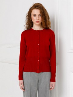Кардиган на пуговицах в гранатовом цвете Priz(фото4)