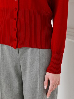 Кардиган на пуговицах в гранатовом цвете Priz(фото5)