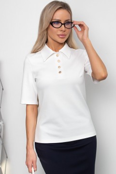 Блуза трикотажная белого цвета Вербена №4 Valentina