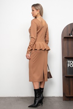 Платье трикотажное с баской Торри №3 Valentina(фото5)