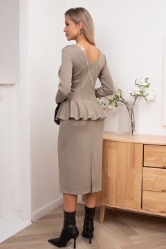 Платье трикотажное с баской Торри №2 Valentina(фото7)