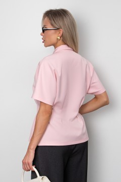 Жакет нежно-розовый с короткими рукавами Абелия №8 Valentina(фото4)