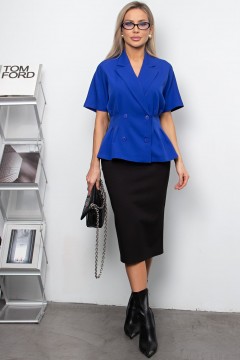 Юбка-карандаш чёрная Элли 65 см №2 Valentina