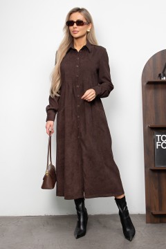 Платье вельветовое длинное с карманами Катюша №3 Valentina(фото2)