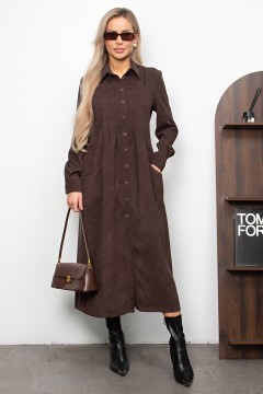 Платье вельветовое длинное с карманами Катюша №3 Valentina